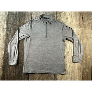 Travis Mathew The Heater Quarter Zip Mens L Grey Pullover Golf Performance